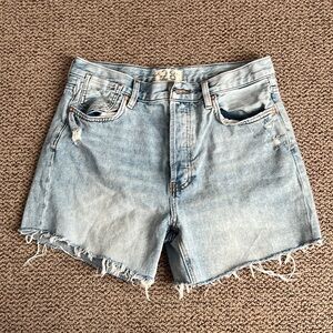 Free People Light Blue Jean Shorts
